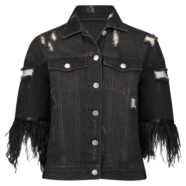 Feathers Denim Jacket - Sample Sale