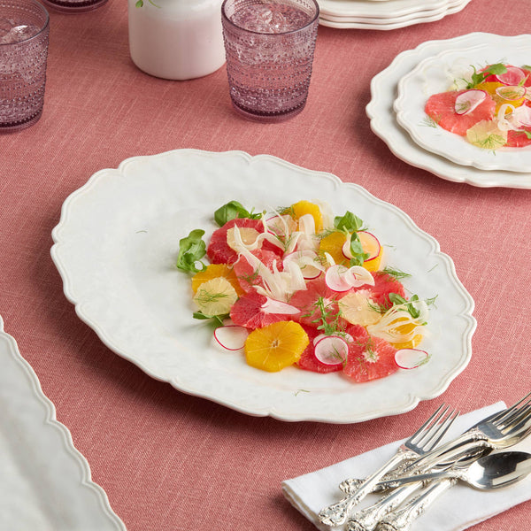 Cream Melamine Oval Platter 18