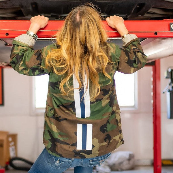 Custom Stripe Army Jacket - SAMPLE SALE
