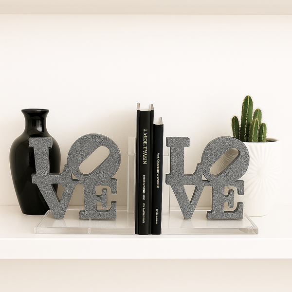 Love Acrylic Bookends