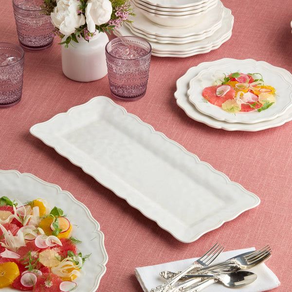 Cream Melamine Rectangular Platter 19