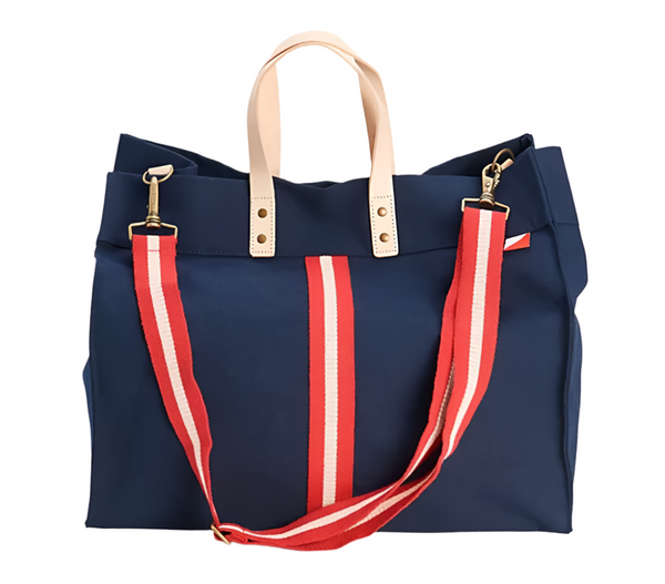 Tote with Strap and Leather Handles