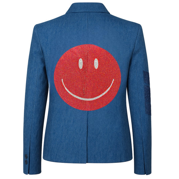Red Smile Blazer - Denim