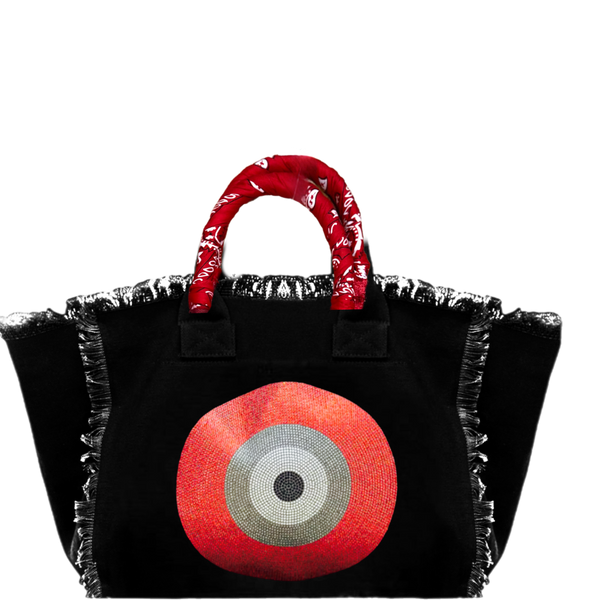 Evil Eye Fringe Canvas Bag