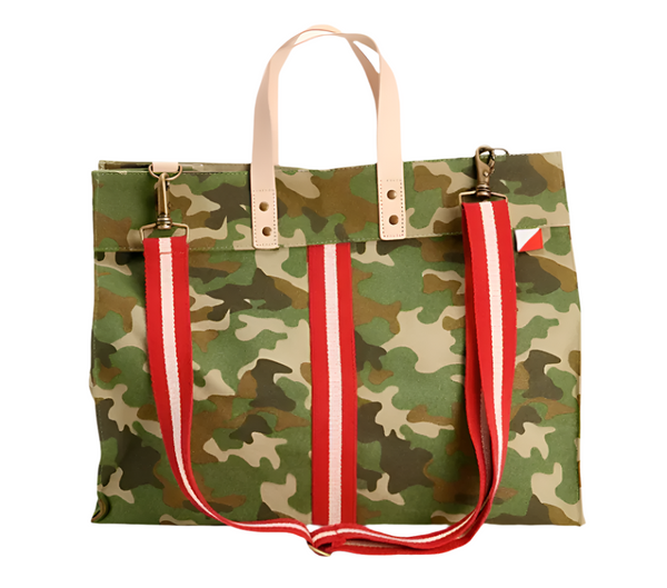 Tote with Strap and Leather Handles