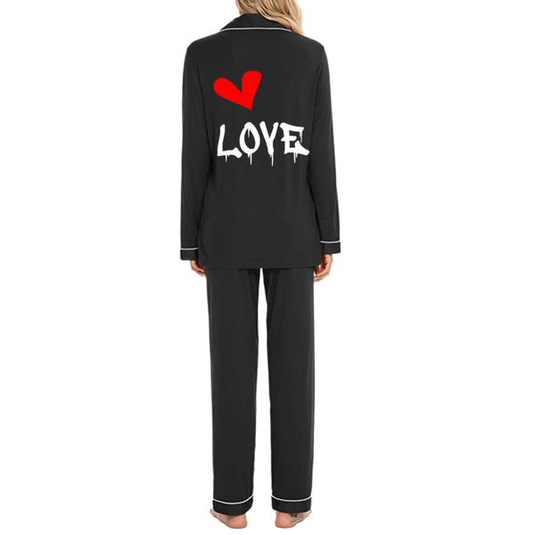 Love Drip Pajama Set Bamboo L/S