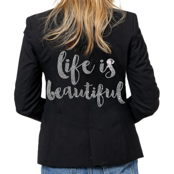 Life Is Beautiful Script Blazer