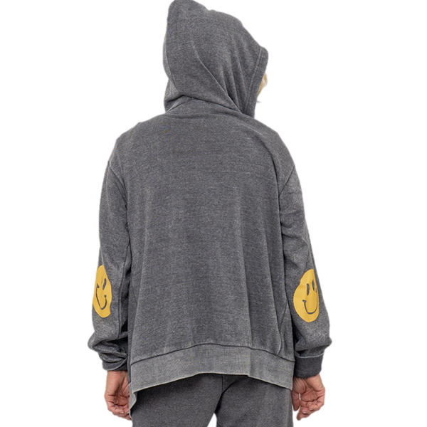 Yellow Smile Zip Up Soft Hoodie