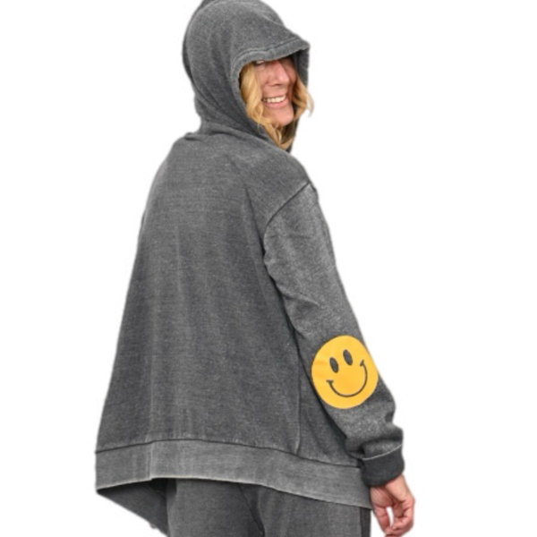 Yellow Smile Zip Up Soft Hoodie