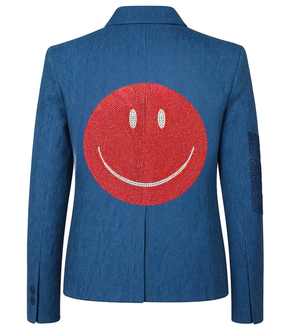 Crystal Smile Blazer - Denim SAMPLE SALE