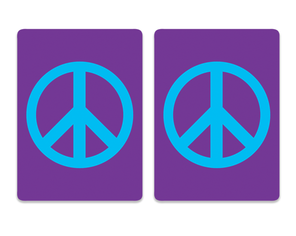 Cards-plastic playing cards 2 decks together PEACE PURPLE