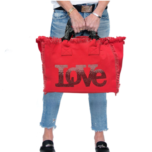 Love Ombre Fringe Canvas Bag