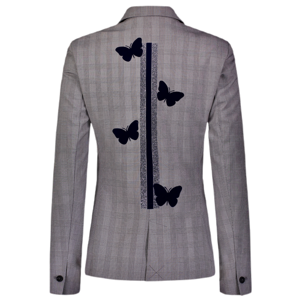 Line Blue Butterfly Blazer - Black Plaid SAMPLE SALE