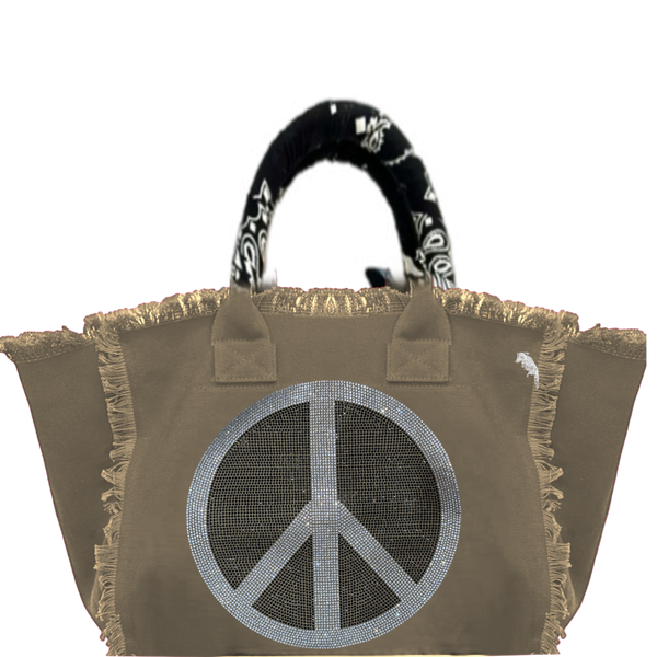 Peace Fringe Canvas Bag SAMPLE SALE