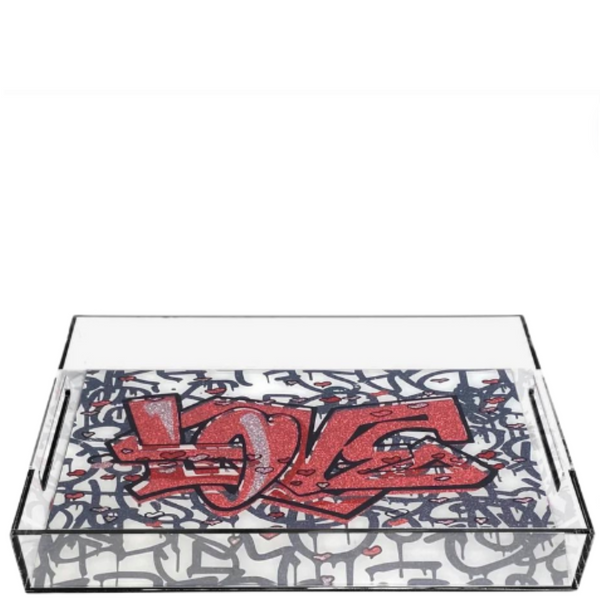 Acrylic Love Graffiti Tray