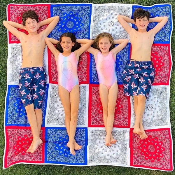 RWB Bandana Blanket Cotton Patchwork