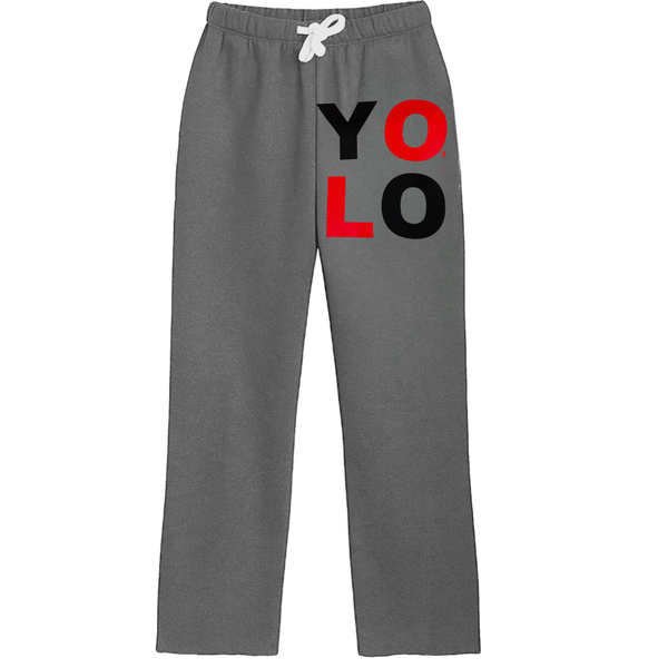 YOLO Red Boyfriend Oversized Pants