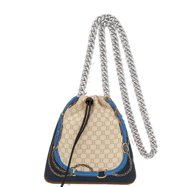 Drawstring Chain Equestrian Border Chain Silk Pouch