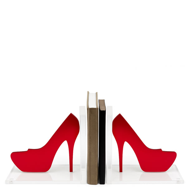 Acrylic Red Stiletto Bookends