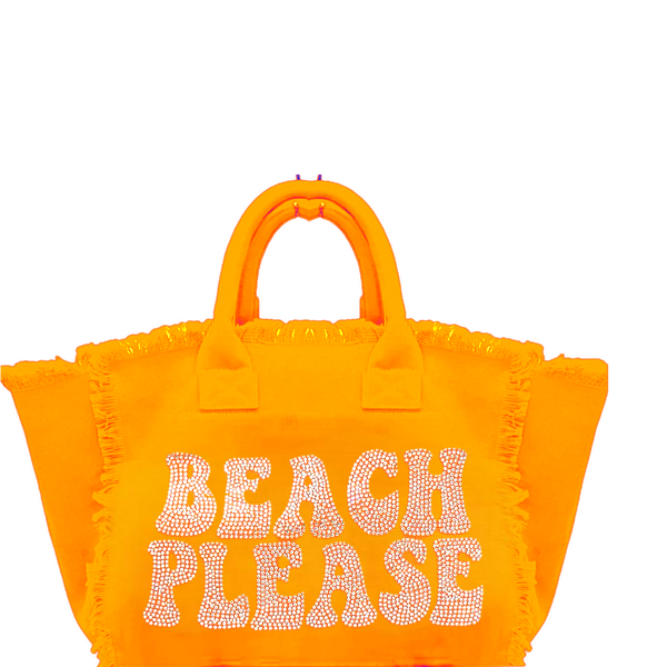 Beach Please Fringe Canvas Bag