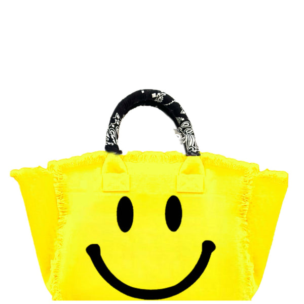 Inside Smile Canvas Fringe Bag