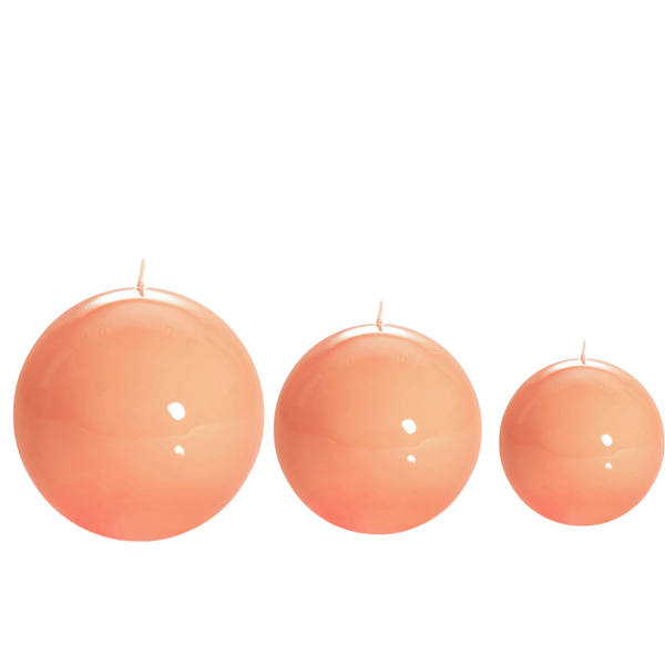 Peach Fuzz Ball Magenta Candle
