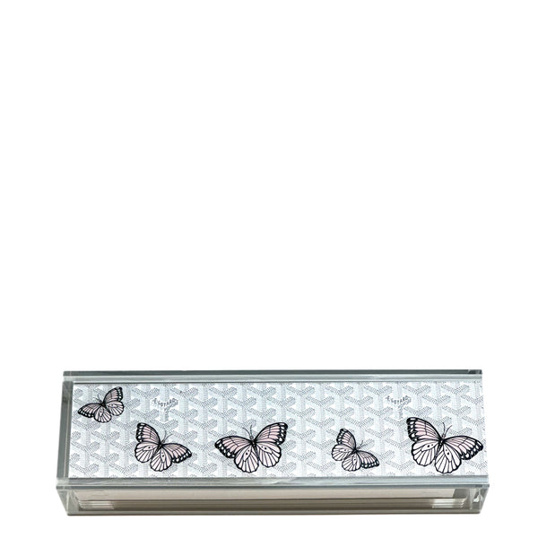 White Grey Design Butterflies Acrylic Rummikub Game
