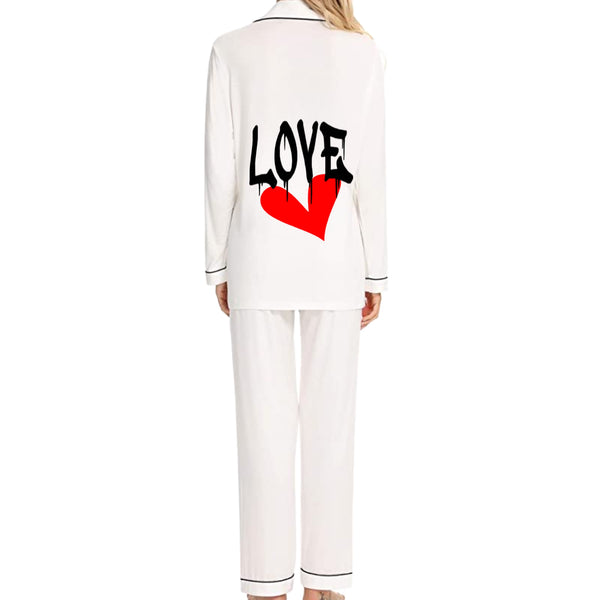 Love Heart Pajama Bamboo Set L/S