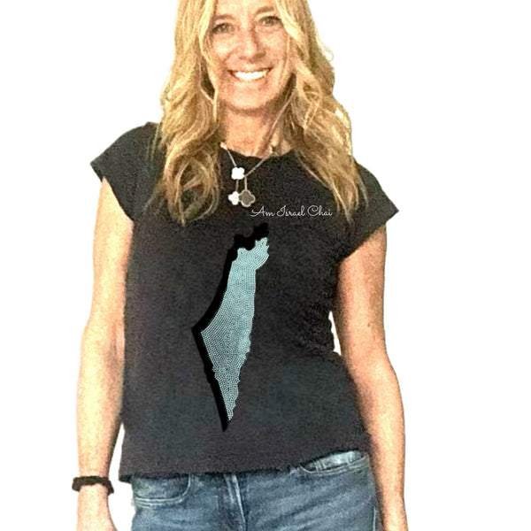 Am Israel Chai Map Tee