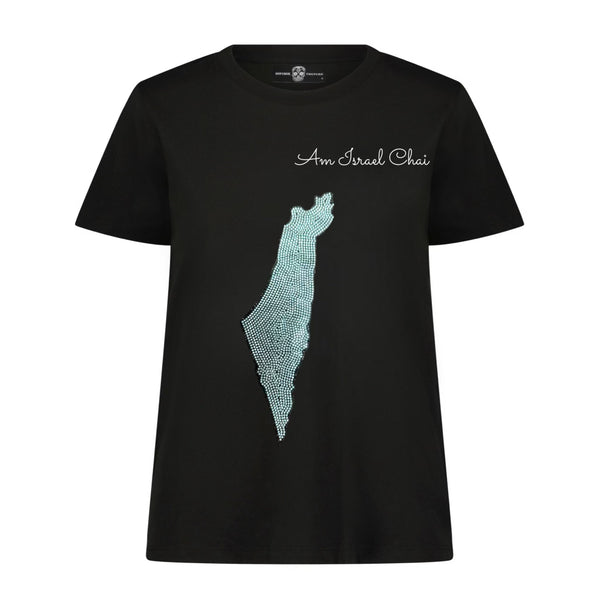 Am Israel Chai Map Tee