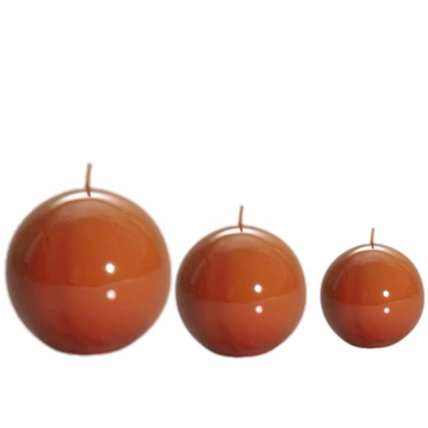 Sphere Ball Ocher Candle