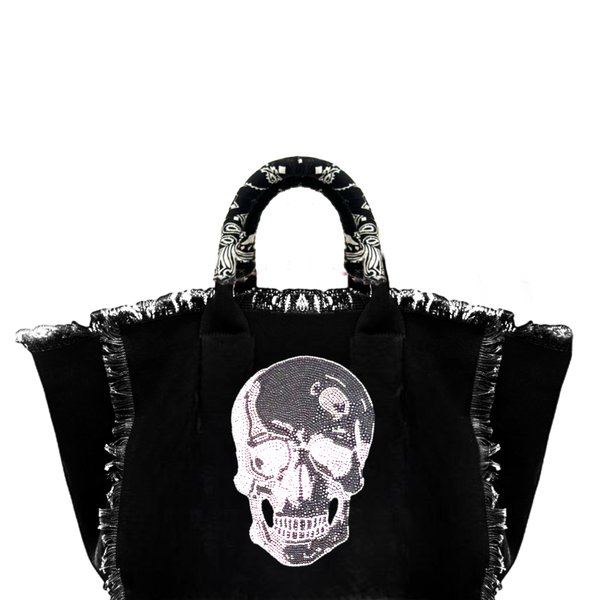 Skull Fringe Canvas Bag Basic