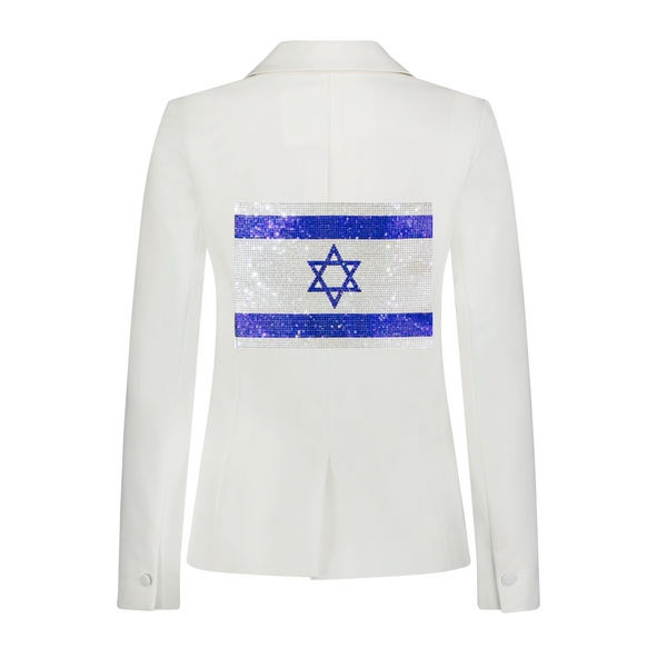 Israel Flag Blazer - White