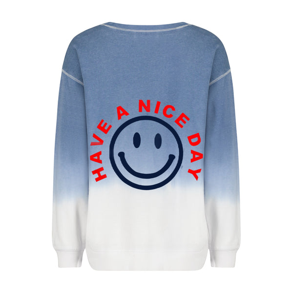 Smile Have a Nice Day Ombre Sweatshirt