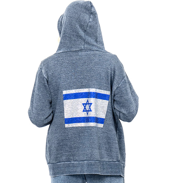 Israel Back Flag Zip Up Hoodie