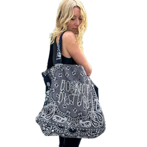 Do Not Disturb Reversible Bandana Shopper Tote