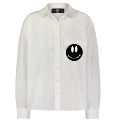 Smile White Button Down