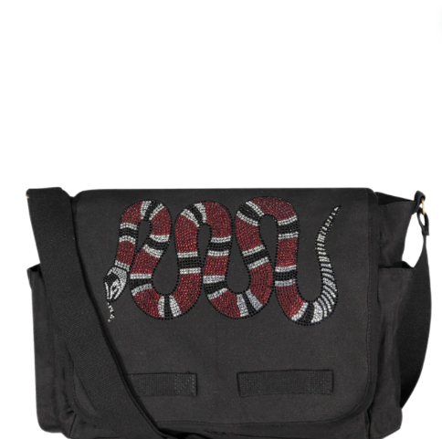 Red Snake Messenger Bag