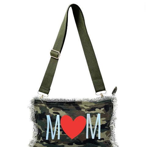 Mom Fringe Canvas Pouch Messenger Bag