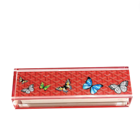 Acrylic Rummikub Orange Butterflies Game