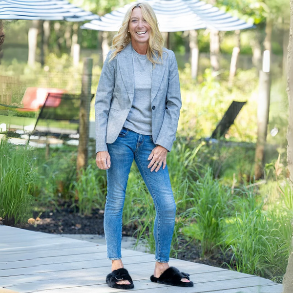 Plain Blazer - Black Plaid