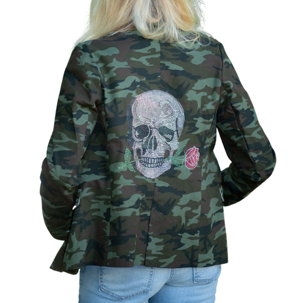 Skull & Rose Blazer - Camouflage