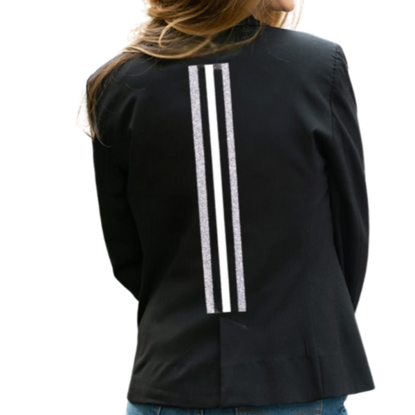 Mono Stripe Blazer - Black