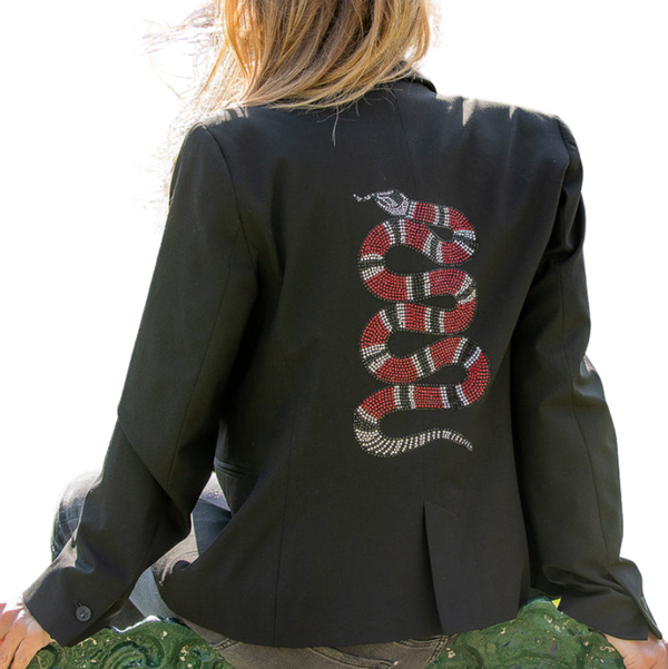 Crystal Red Snake Blazer SAMPLE SALE