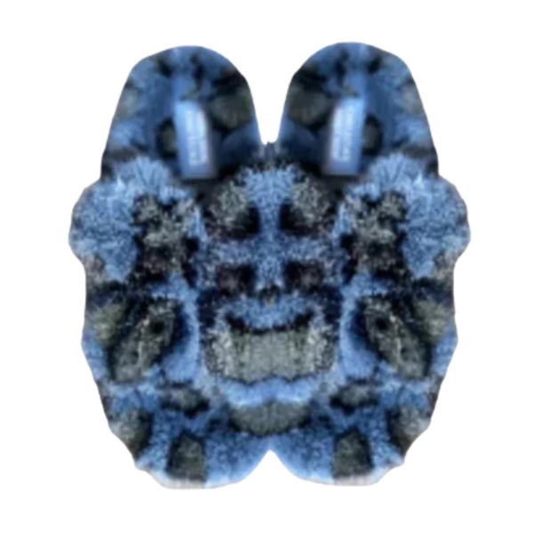 Mink Slide Sandals Shoes - Blue Cheetah