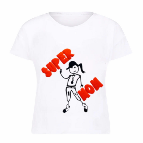 Super Mom Character Tee Medium - Sample Sale