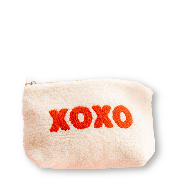 Cream Teddy Pouch - Xoxo