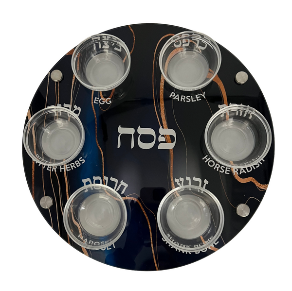 Acrylic Passover Seder Plate Marble Design