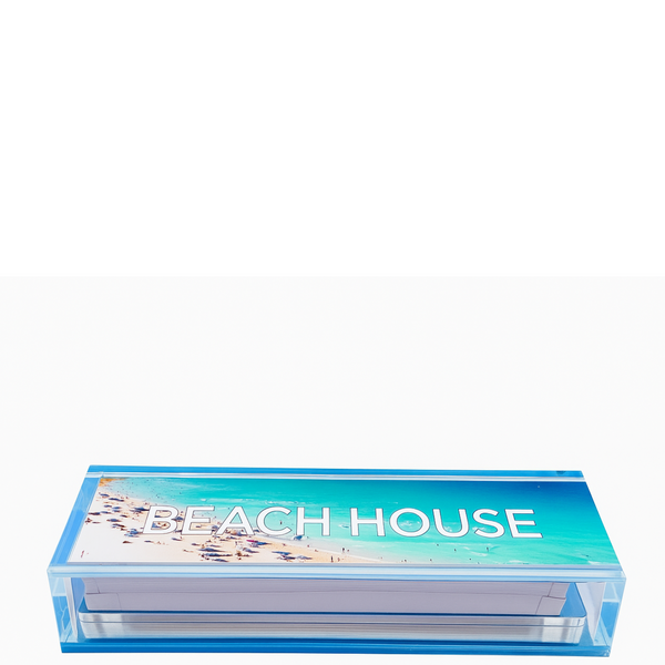 Beach House Scene Acrylic Rummikub Game