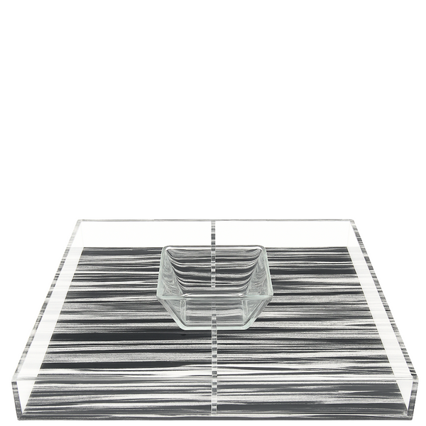 Acrylic Swivel Crudite Stripes